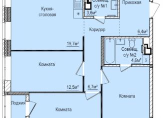 3-комнатная квартира на продажу, 80.4 м2, Ижевск, Индустриальный район, жилой комплекс Покровский, 2