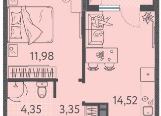 Продажа 1-комнатной квартиры, 36.1 м2, Краснодар, Прикубанский округ