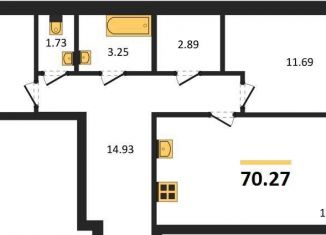 2-ком. квартира на продажу, 70.3 м2, Богучар