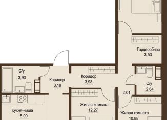 Продам 3-ком. квартиру, 72.4 м2, Челябинская область