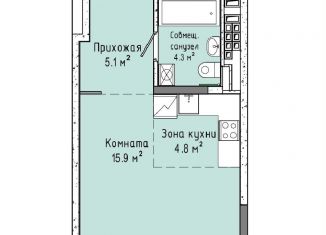 Продается квартира студия, 30.1 м2, Ижевск, улица Ленина, 91/1, ЖК Скандинавия