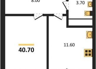 Продаю однокомнатную квартиру, 40.7 м2, Воронеж, Железнодорожный район, бульвар Содружества, 1