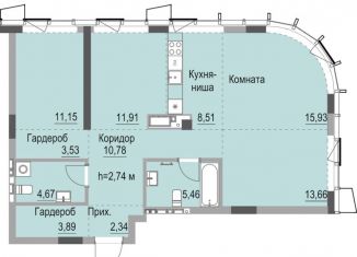 Продажа квартиры студии, 95 м2, Удмуртия, улица Лихвинцева, 17