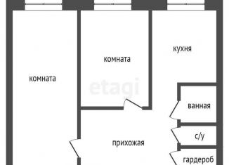 Продам 2-комнатную квартиру, 51.6 м2, Красноярск, улица Светлова, 7/1, Советский район