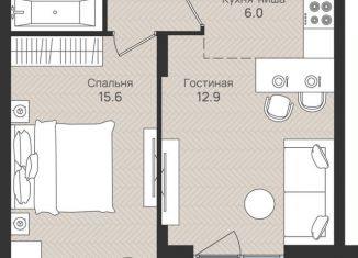 Продажа двухкомнатной квартиры, 45.2 м2, Пермь, Индустриальный район, улица Космонавта Беляева, 210