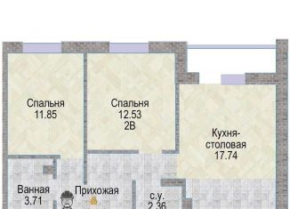 Продаю 2-ком. квартиру, 58.3 м2, Тольятти, улица Маршала Жукова, 60