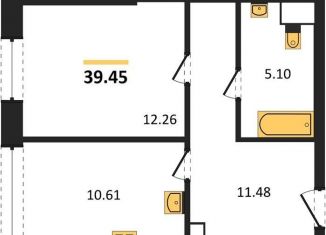 Продается 1-комнатная квартира, 39.4 м2, Воронежская область, набережная Чуева, 7