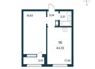 Продажа 1-комнатной квартиры, 44.2 м2, городской посёлок Янино-1, Цветной бульвар, 10к1