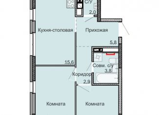 2-комнатная квартира на продажу, 51.6 м2, Ижевск, Ленинский район