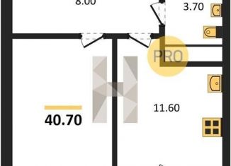 Продаю однокомнатную квартиру, 40.7 м2, Воронеж, Железнодорожный район, бульвар Содружества, 1