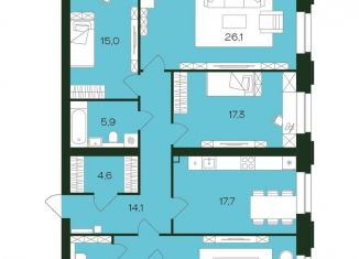 Продам 4-ком. квартиру, 131.4 м2, Чувашия, жилой комплекс Ялав, поз5.12