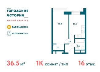 1-ком. квартира на продажу, 36.5 м2, поселение Внуковское