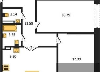 Продается двухкомнатная квартира, 83.3 м2, Воронеж