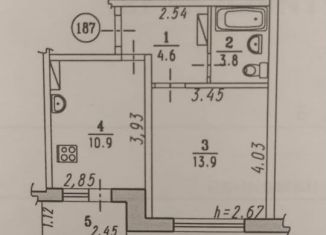 Продаю 1-ком. квартиру, 33.2 м2, Омская область, Краснознамённая улица, 26к3