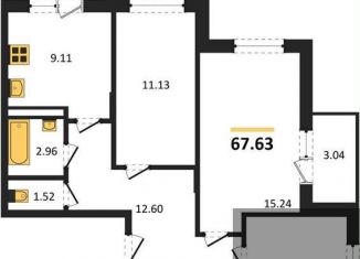 Продается 3-ком. квартира, 67.6 м2, Воронежская область