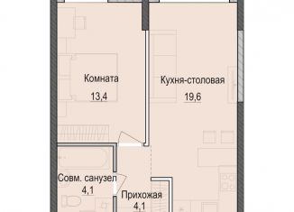 Продаю 1-комнатную квартиру, 41.5 м2, Казань, Приволжский район