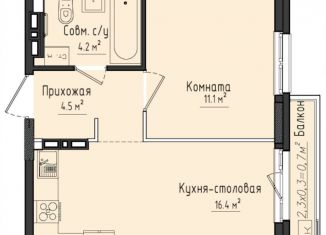 Продаю 1-комнатную квартиру, 36.4 м2, село Первомайский, жилой комплекс Город Оружейников, 23