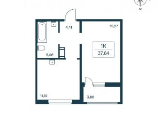 Продажа 1-ком. квартиры, 38 м2, городской посёлок Янино-1, Цветной бульвар