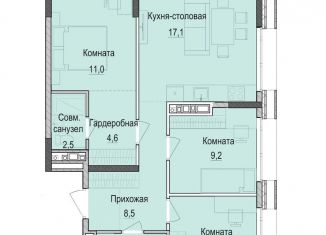 Продажа 3-комнатной квартиры, 66.8 м2, Казань, Приволжский район