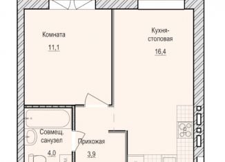 Продаю 1-комнатную квартиру, 35.4 м2, село Первомайский