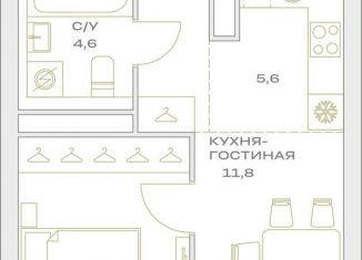 Продам 1-ком. квартиру, 39 м2, Москва, улица Харлампиева, 32