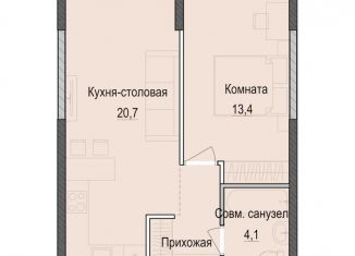 Продаю 1-ком. квартиру, 43 м2, Казань, Приволжский район