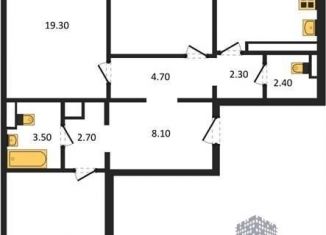 3-комнатная квартира на продажу, 89.8 м2, Воронеж, улица Шишкова, 140Б/16