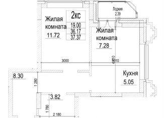 Продаю 2-комнатную квартиру, 37.4 м2, Новосибирск, метро Площадь Гарина-Михайловского