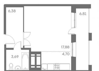 Продается квартира студия, 32.6 м2, Новосибирск, Ленинский район, Междуреченская улица, 5/2