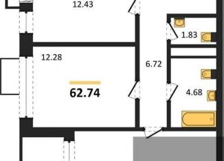 Продажа 2-комнатной квартиры, 62.7 м2, Воронеж, набережная Чуева, 7, Железнодорожный район