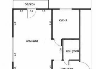 Сдача в аренду однокомнатной квартиры, 33 м2, Нижний Новгород, проспект Гагарина, 21к1