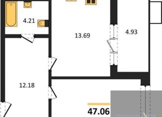 Продажа однокомнатной квартиры, 47.1 м2, Воронеж, набережная Чуева, 7, Железнодорожный район