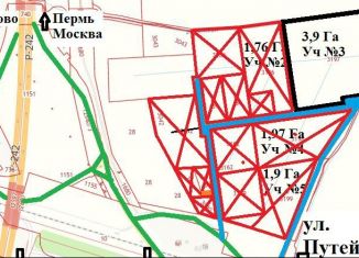 Земельный участок на продажу, 370 сот., Пермский край, Путейская улица, 1Б