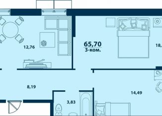 Продажа трехкомнатной квартиры, 65.7 м2, Республика Башкортостан