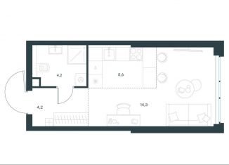 Продаю квартиру студию, 28.3 м2, Москва