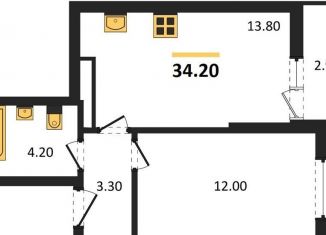 Продаю 1-комнатную квартиру, 34.2 м2, Ростов-на-Дону, Советский район, жилой комплекс Западные Аллеи, 6.4