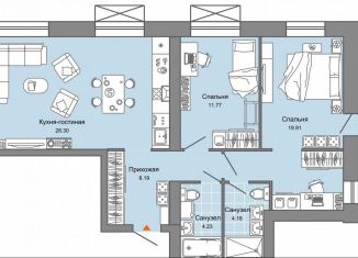 Продам 3-ком. квартиру, 79 м2, Кировская область, улица 4-й Пятилетки, 82