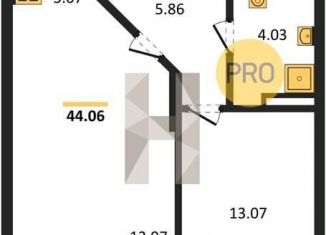 Продается однокомнатная квартира, 44.1 м2, Ростовская область