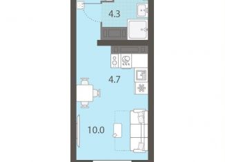 Продается квартира студия, 22.5 м2, Екатеринбург, ЖК Малахит