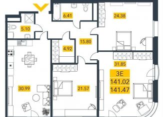 Продаю 3-комнатную квартиру, 141.6 м2, Санкт-Петербург, метро Приморская