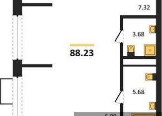 Продается 3-ком. квартира, 88.2 м2, Воронеж, Железнодорожный район, набережная Чуева, 7