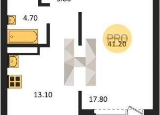 Продается 1-ком. квартира, 41.2 м2, Новосибирск, ЖК Галактика, улица Николая Островского, 195/6