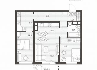 Продается 3-комнатная квартира, 66.8 м2, Дербент