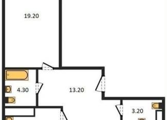 Продам двухкомнатную квартиру, 80.8 м2, Воронеж, улица Фёдора Тютчева, 93/4, ЖК Микрорайон Боровое