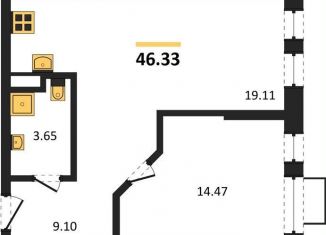 Продаю 1-ком. квартиру, 46.3 м2, Воронеж, Железнодорожный район, набережная Чуева, 7