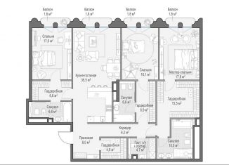 Продается 3-комнатная квартира, 165.2 м2, Москва, район Хамовники