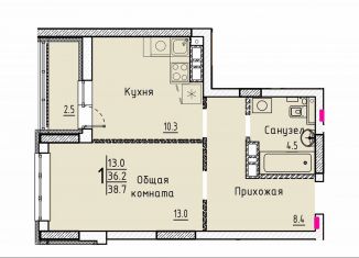 Продается квартира свободная планировка, 38.7 м2, Энгельс