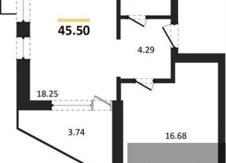 Продаю однокомнатную квартиру, 45.5 м2, Воронеж, набережная Чуева, 7, Железнодорожный район