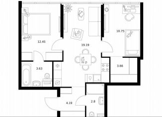 Продам 2-комнатную квартиру, 56.7 м2, Москва, станция Ховрино, жилой комплекс Бусиновский Парк, 1.4