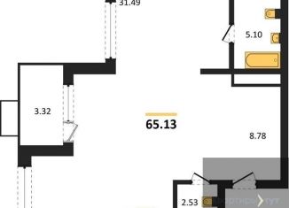 Продажа 2-комнатной квартиры, 65.1 м2, Воронеж, набережная Чуева, 7, Железнодорожный район